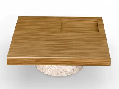 Modern Square Coffee Table  Low-poly 3D model