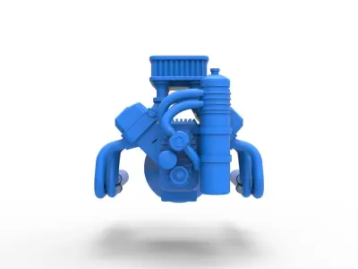Engine V8 for Sprint car Scale 1 to 25 3D print model