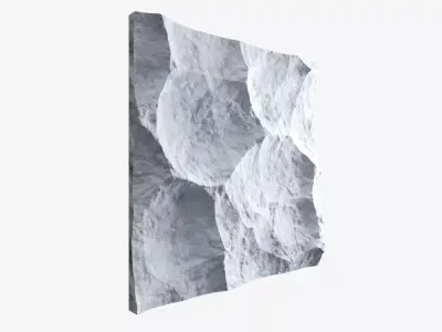 449-RockPanel piece of paper on wall 3D model