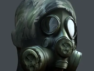 Helmet 3d model military combat Military Low-poly Low-poly 3D model 77