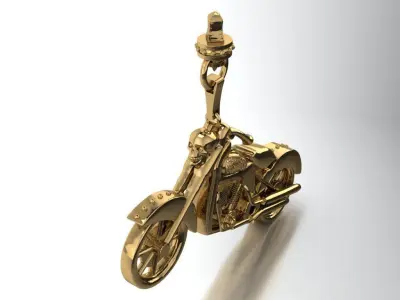 Motorbike necklace 474 3D print model