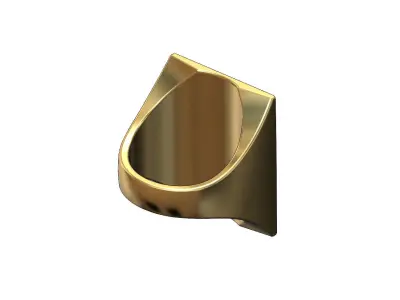 Large chunky rectangular signet ring US size 7to13 3D print model