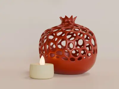 pomegranate tealight covers 3D print model
