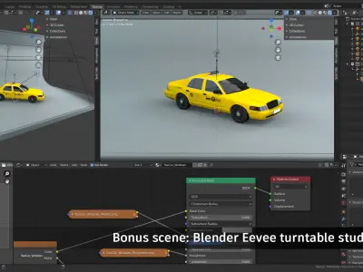 New York Taxi Low-poly 3D model