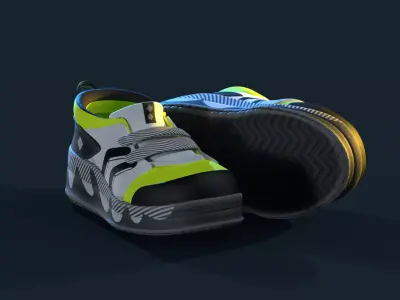 Shoe 3d Model and Texture Low-poly 3D model