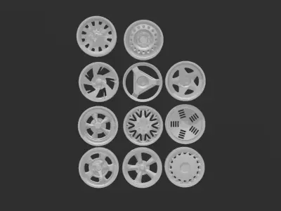 11 PCS HOT WHEELS RIM PACKS 3D print model