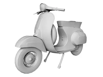 Vespa Primavera Piaggio retro classic vehicle 3D model