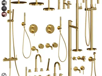 Abber Wasser Kreis faucet set 3D model