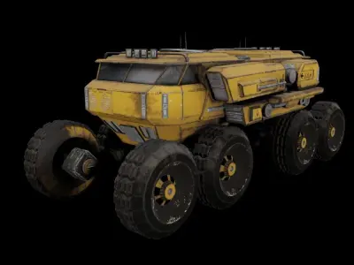 Space Rover 3D model Low-poly 3D model