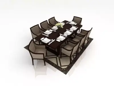 dining table 3D model 5