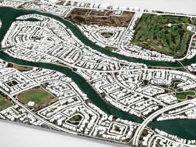 Delfin Island Alabama USA 3D model