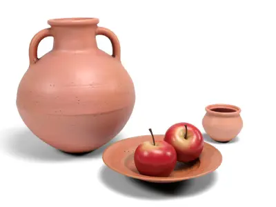 Pottery pack Low-poly 3D model