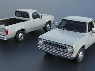 Dodge Pickup D100 1972 3D print model