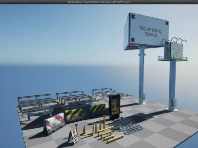 City Equipment - Unreal Engine Project  Low-poly 3D model
