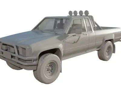 Toyota SR5  Detailed 3D Model Inspired by Back to the Future Low-poly 3D model