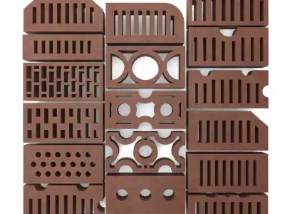 Realistic Brick Collection 3D model