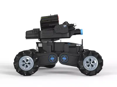 RC Tank Car Low-poly 3D model