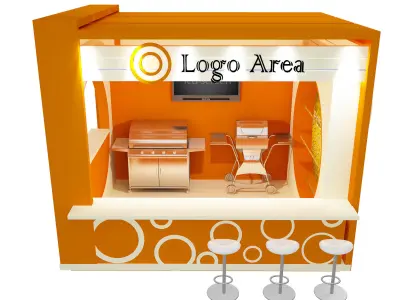 Booth Exhibition Stand a5 3D model