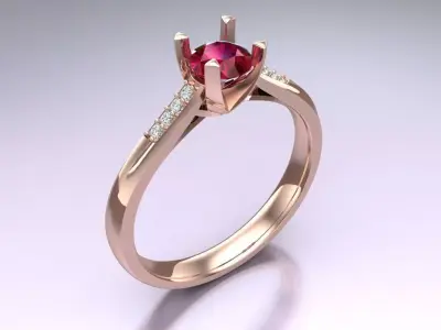 Diamond Ring - Womens Rings - N718057 3D print model