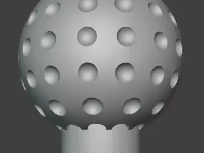3D Printable Golfball- Style Gear Knob Bundle - 5 Gear Layouts 3D print model