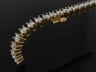Diamond Tennis Bracelet Links 2mm5 3D print model