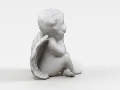 Angel Statuette 004 3D model