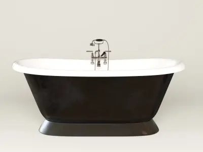Chaucer Cast Iron Bath 3D model