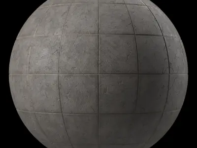 Tile Materials 34- Concrete Tiling By Gravel Sbsar Pbr Seamless Texture