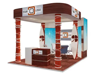 Booth Exhibition Stand a596g 3D model