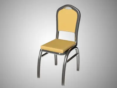 Cha Chaan Teng Chair Free low-poly 3D model