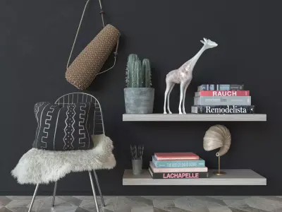 Modern Interior Decoration Set 02 3D model