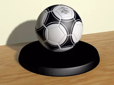 Official 1982 FIFA World Cup Adidas Football on stand Free 3D model
