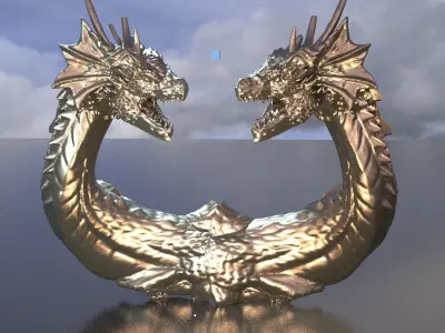 Arthurian Dragon King Sculpt Heads 3D model