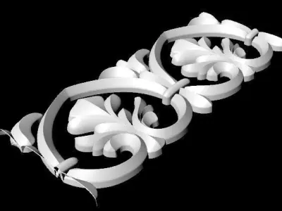 Central decor ornament for furniture 3D model 227