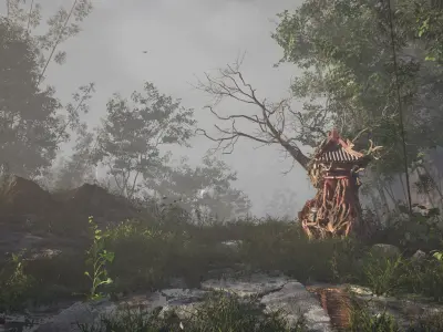 Black Myth Wukong Temple Lowpoly Nanite Mesh Low-poly 3D model