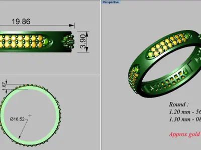 light weight gold diamond rings-C111116SKCH2025973wt-0-5 3D print model