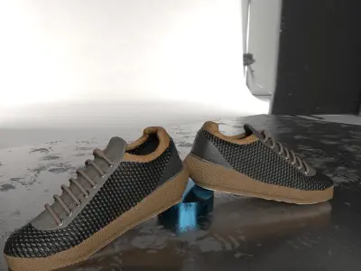 Modern Stylish Sneakers Low-poly 3D model