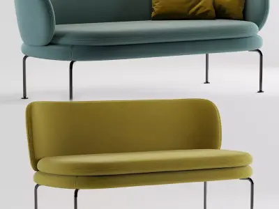 double Modern sofa 3D model