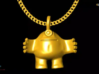 One pendant charms - one inch pendant 3D print model