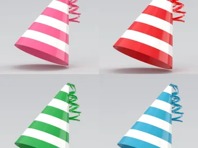 Party Hats Collection 3D model