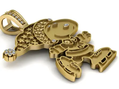 SNOOPY CARTOON PENDANT 3D PRINTABLE MODEL  3D print model