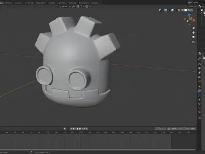Godot Robot Head 3D print ready Free 3D model