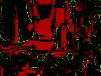 Christmas Racer Supercar 3D Model Festive Performance Low-poly 3D model