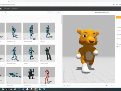 Character003 Animated Cheetah 3D model Low-poly 3D model