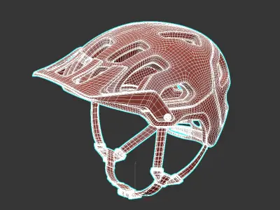 Trail Cycling Helmet Low-poly 3D model