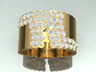 Fashion Ring  3D print model