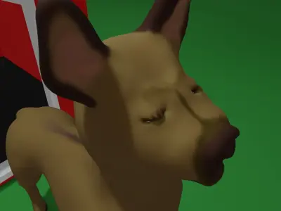 Toon Pupdog Low-poly 3D model