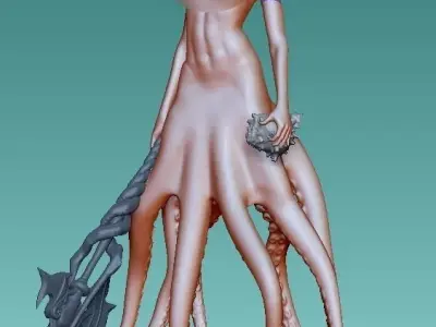 Octopus woman 3D print model