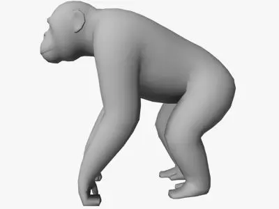 Low Poly Chimpanzee gorilla Low-poly 3D model