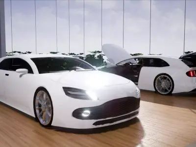 Generic Mid Size 2 Door Shooting Break Low-poly 3D model